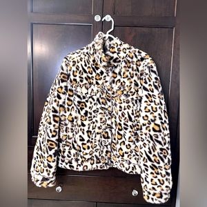 Cheetah Print Furry Jacket
